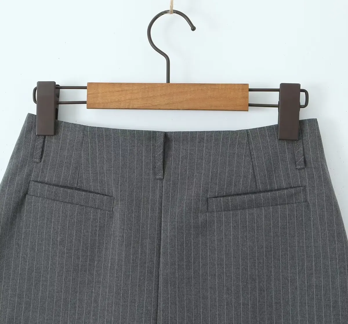 YENKYE Y2K Cool Girl Striped Pencil Mini Skirt Vintage High Waist Sexy Women Black Gray Summer Skirts