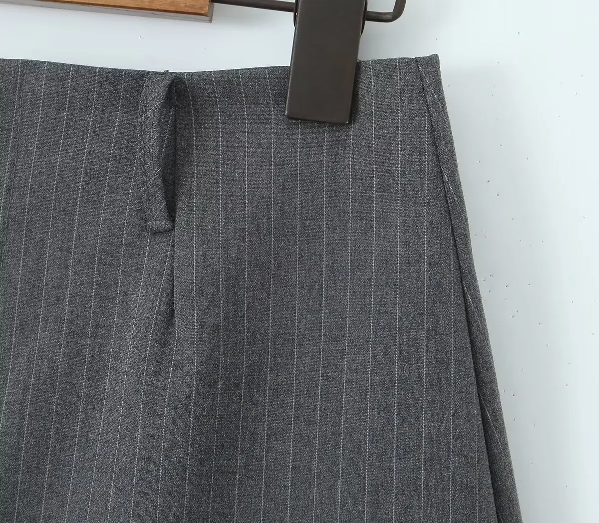 YENKYE Y2K Cool Girl Striped Pencil Mini Skirt Vintage High Waist Sexy Women Black Gray Summer Skirts