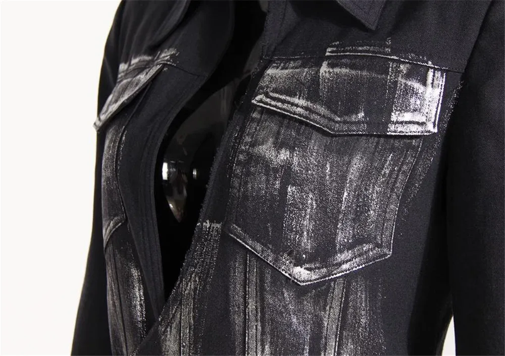 Women Irregular Long Blazer New V-neck Long Sleeve Loose Jacket Fashion Tide Spring Autumn 2023