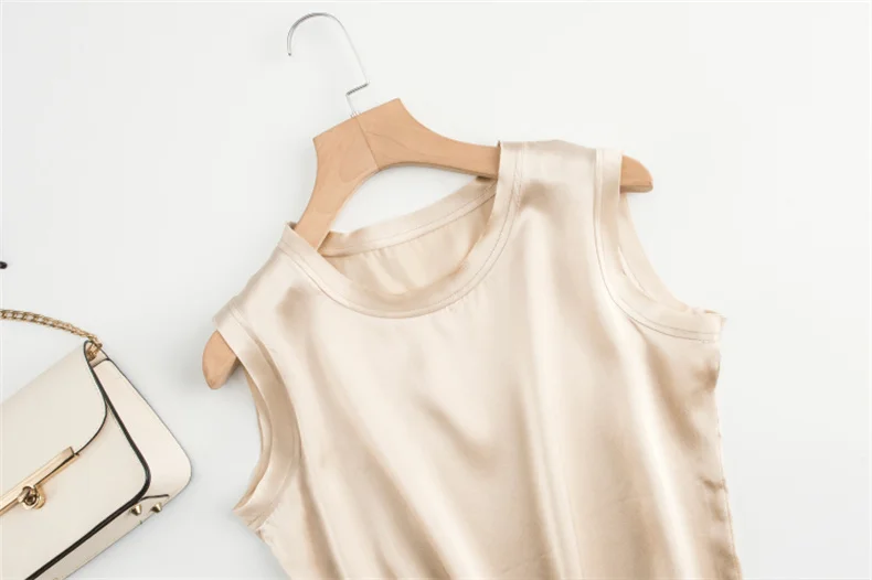 Korean Women's Summer Elegance Shirt Fashion Satin Tank Top Ice Silk Office Lady Blouse Elegant Summer Blusas