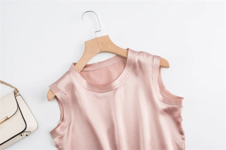 Korean Women's Summer Elegance Shirt Fashion Satin Tank Top Ice Silk Office Lady Blouse Elegant Summer Blusas