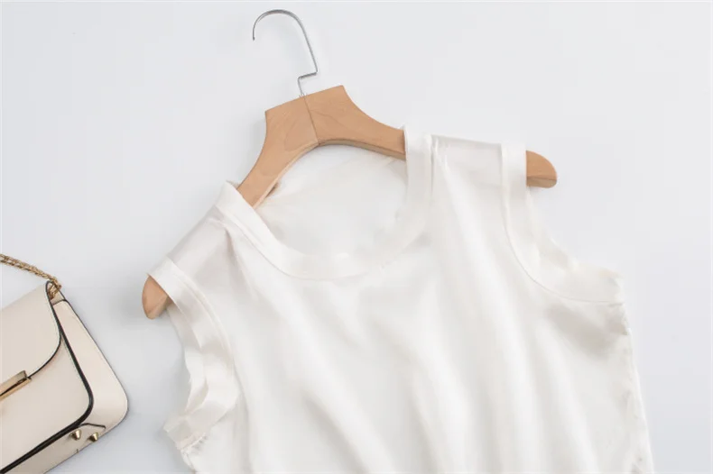 Korean Women's Summer Elegance Shirt Fashion Satin Tank Top Ice Silk Office Lady Blouse Elegant Summer Blusas
