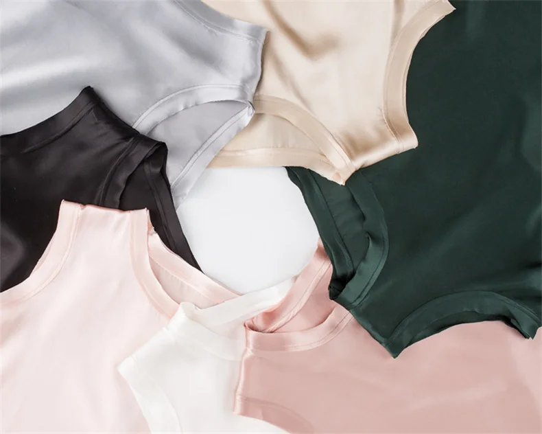 Korean Women's Summer Elegance Shirt Fashion Satin Tank Top Ice Silk Office Lady Blouse Elegant Summer Blusas