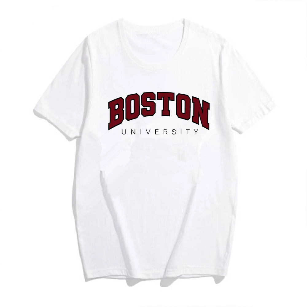 Boston University T Shirt Boston Graphic T Shirts Varsity College University Tshirts Ivy League Shirts Unisex Short Sleeves Tops