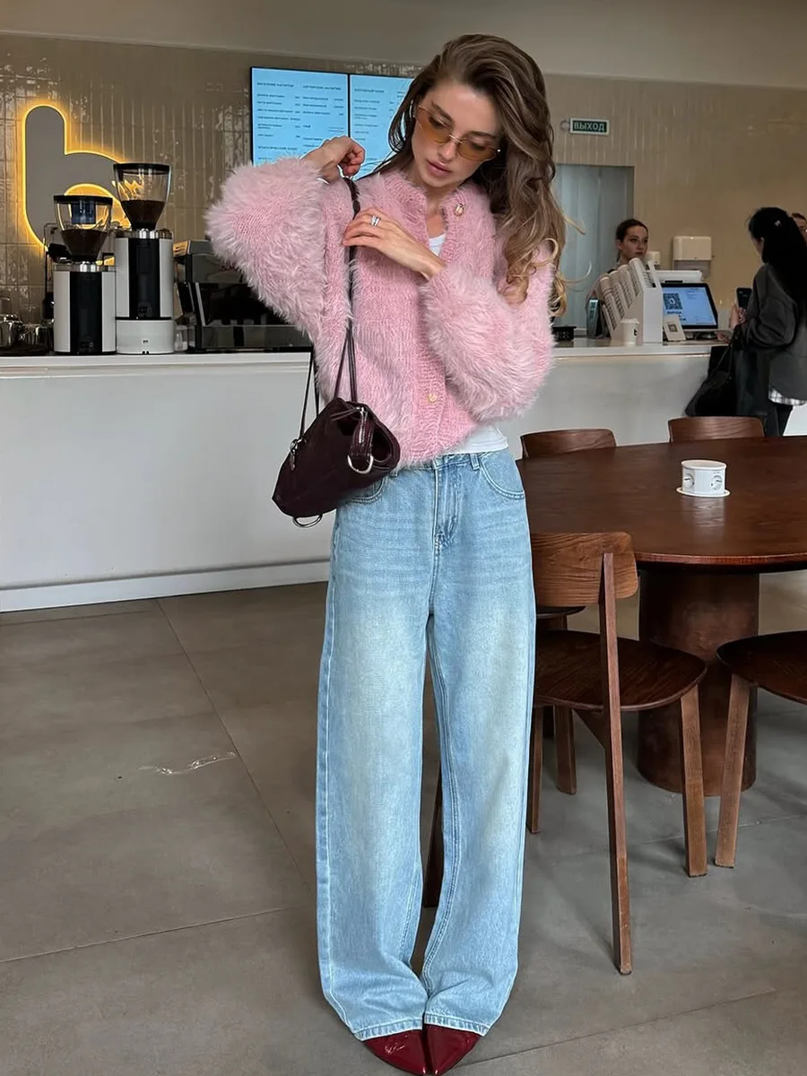 Bornladies New Autumn Winter Soft Knit Cardigan Women's Fashionable Cozy Sweater Fashion Office Ladies Cardigan Jumpers