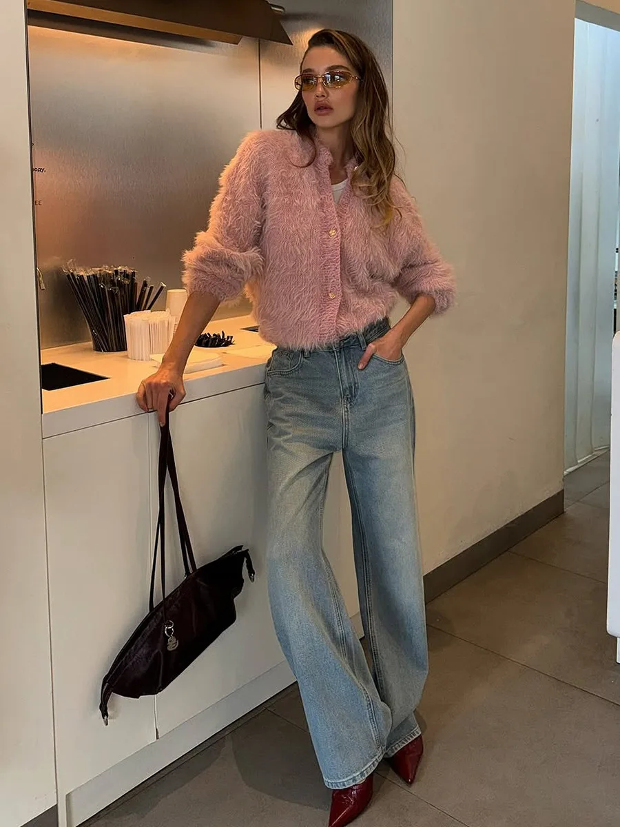 Bornladies New Autumn Winter Soft Knit Cardigan Women's Fashionable Cozy Sweater Fashion Office Ladies Cardigan Jumpers