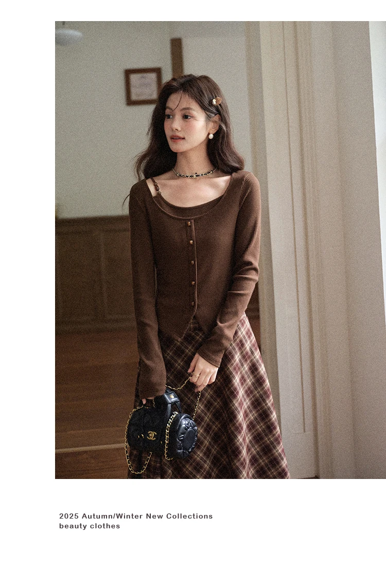 ALXNAN Women's Pullover Elegant Casual Fashion Long Sleeve T-shirt 2026 Spring Simple Basic Style Female Tees L569116 L58908