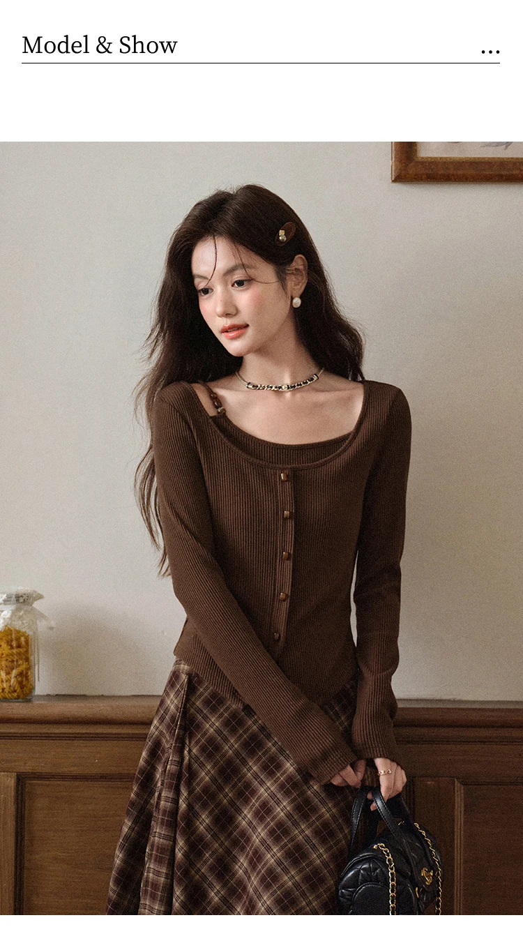ALXNAN Women's Pullover Elegant Casual Fashion Long Sleeve T-shirt 2026 Spring Simple Basic Style Female Tees L569116 L58908