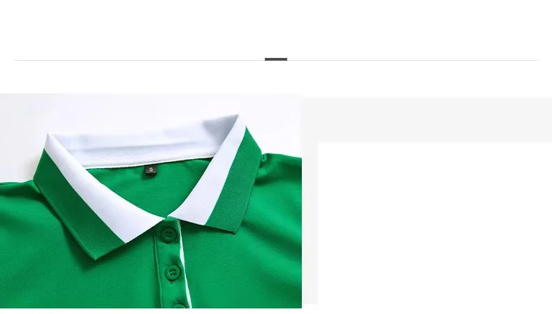 Green pure cotton polo shirt short sleeved T-shirt women's summer new item contrasting color lapel slim fit plus size sports top