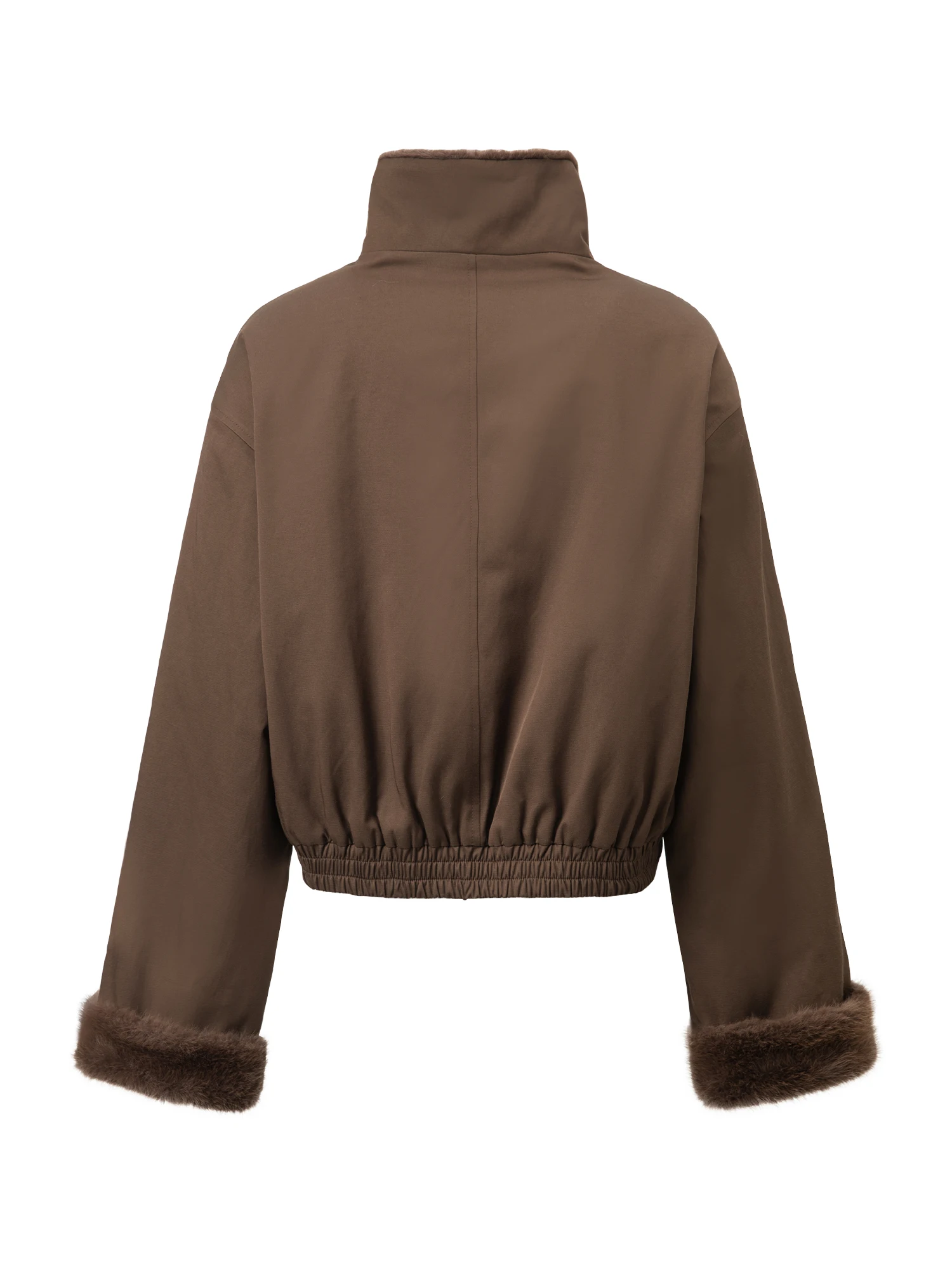 ZIQIAO 2025 Autumn/Winter New Arrival Vintage Faux Mink Stand Collar Jacket for Petite Barnes-Style Thickened Short Coat Warmth