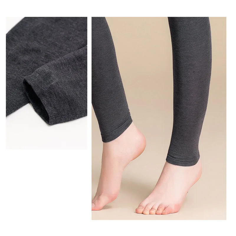 Birdtree Women High Waist Leggings 50%Silk 30%Cotton 20%Spandex Solid Slim Thicken Leggings Bottoming Pants 2026 New B37126QC
