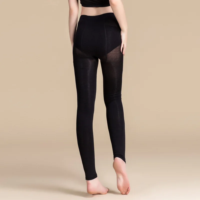 Birdtree Women High Waist Leggings 50%Silk 30%Cotton 20%Spandex Solid Slim Thicken Leggings Bottoming Pants 2026 New B37126QC