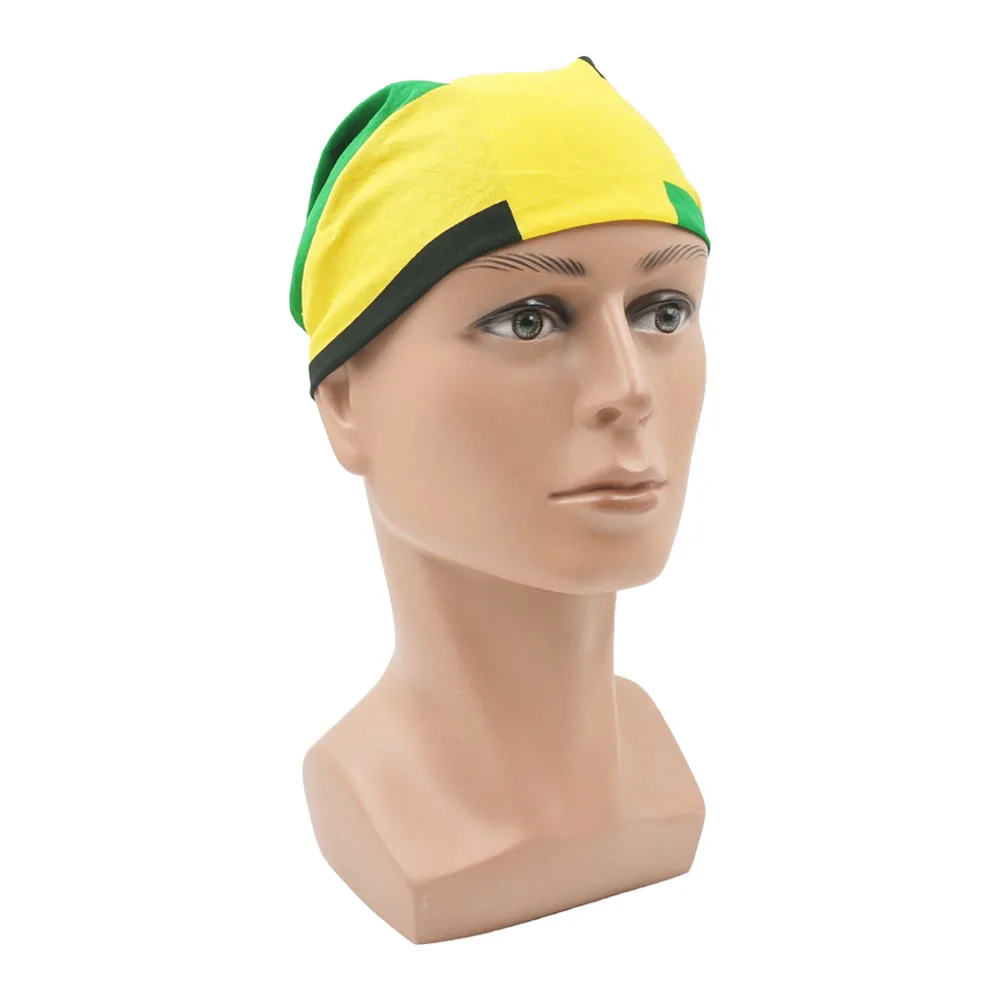 Hip Hop Bandana Barbados Flag Men Women Outdoor Sports Headband Hair Band Wrist Wraps Hair Scarves 100% Cotton Hair Accessories