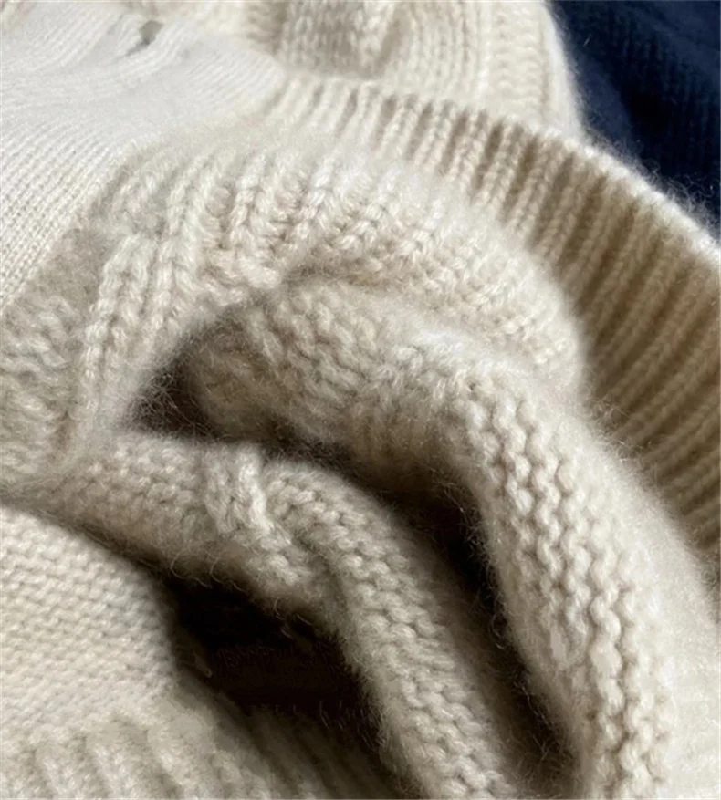 Autumn Winter New Thick Turtleneck Cashmere Knitted Cardigan Women Casual Knit Loose Wool Sweater Larg Size Female Jacket Tops