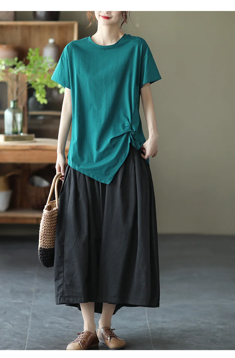 Amax LuluE 2025 Japan Summer Streetwear Fashion Women Khaki A-Line Skirts Ladies Elastic Casual Long Skirt Girls Vintage Clothes