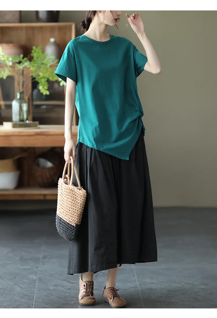 Amax LuluE 2025 Japan Summer Streetwear Fashion Women Khaki A-Line Skirts Ladies Elastic Casual Long Skirt Girls Vintage Clothes