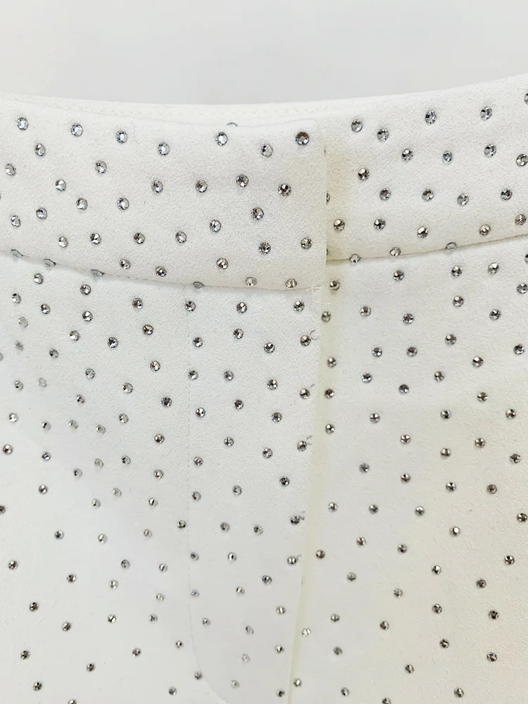 HIGH STREET 2026 Newest Fashion Designer Skirt Women's Slim Fit Rhinestone Diamonds Beaded Skirt