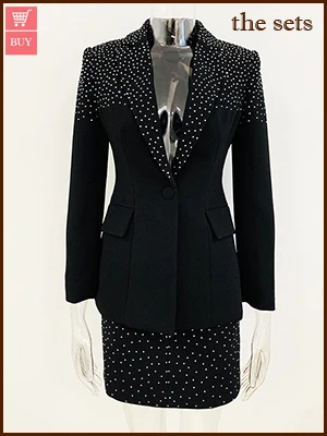 HIGH STREET 2026 Newest Fashion Designer Skirt Women's Slim Fit Rhinestone Diamonds Beaded Skirt