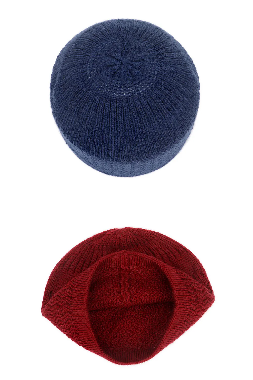 Winter Knitted Muslim Men Prayer Hats Warm Male Beanies Cap Islamic Ramadan Jewish Kippah Homme Hat Men's Wrap Head  Cap