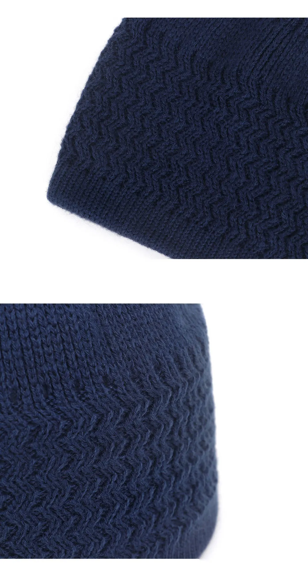 Winter Knitted Muslim Men Prayer Hats Warm Male Beanies Cap Islamic Ramadan Jewish Kippah Homme Hat Men's Wrap Head  Cap
