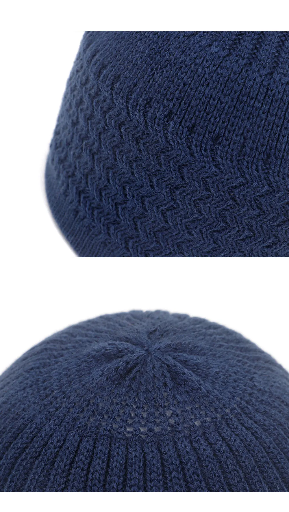 Winter Knitted Muslim Men Prayer Hats Warm Male Beanies Cap Islamic Ramadan Jewish Kippah Homme Hat Men's Wrap Head  Cap