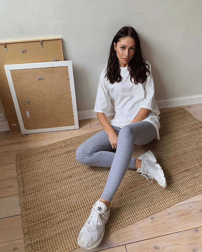 Hirsionsan Summer Cotton Loose Sets Women 2023 Oversized Two Pieces T Shirts and High Waist Knitted Shorts Outfits Tracksuit