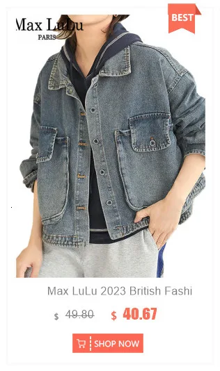 Amax LuluE 2026 Chinese Fashion Womens Loose Luxury Printed Denim Jackets Ladies Classic Casual Vintage Floral Oversized Coats