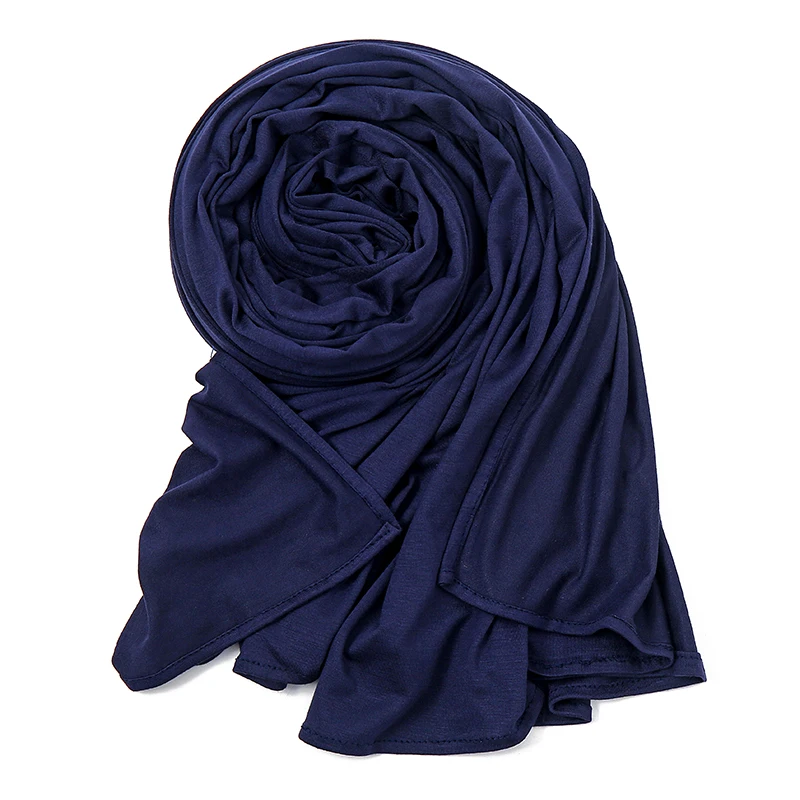 Cotton Jersey Instant Hijab Scarf Muslim Fashion Plain Wraps Soft Women's Head Hood Scarf Elasticity Shawls Underscarf Headscarf