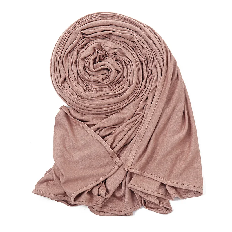 Cotton Jersey Instant Hijab Scarf Muslim Fashion Plain Wraps Soft Women's Head Hood Scarf Elasticity Shawls Underscarf Headscarf