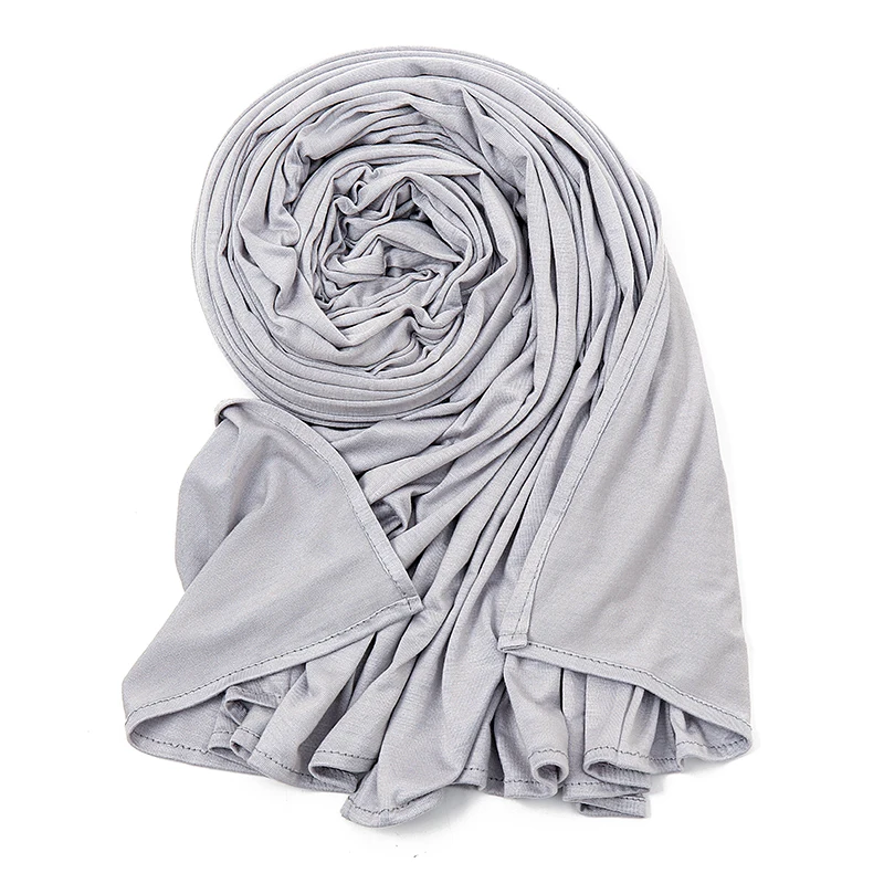Cotton Jersey Instant Hijab Scarf Muslim Fashion Plain Wraps Soft Women's Head Hood Scarf Elasticity Shawls Underscarf Headscarf