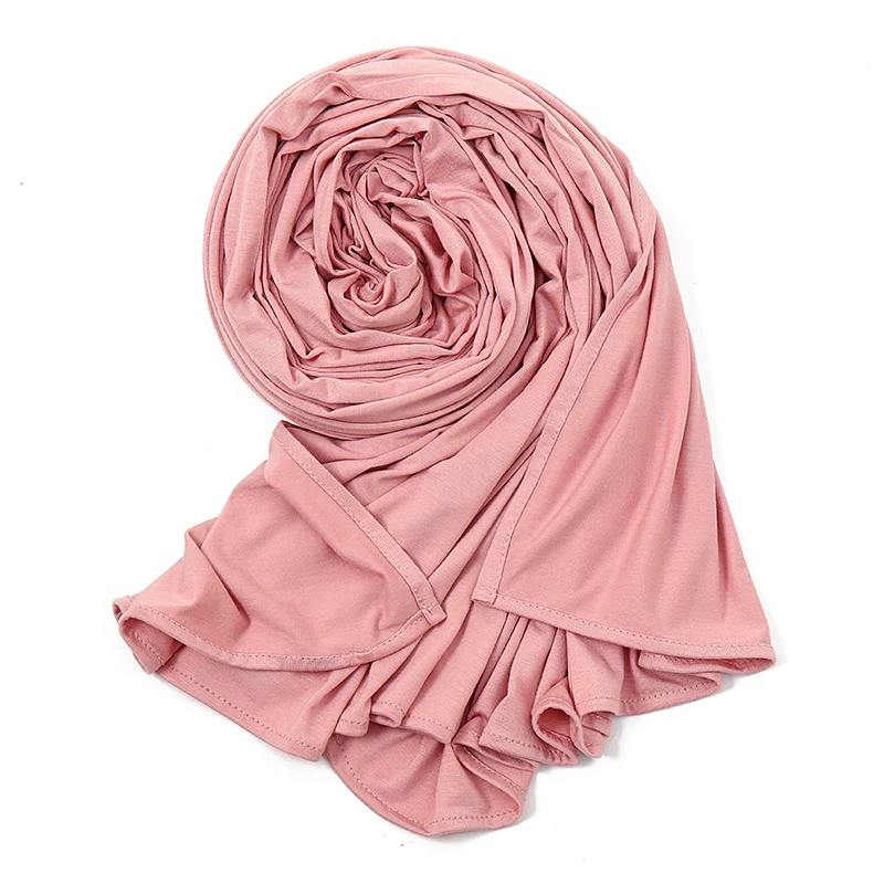 Cotton Jersey Instant Hijab Scarf Muslim Fashion Plain Wraps Soft Women's Head Hood Scarf Elasticity Shawls Underscarf Headscarf