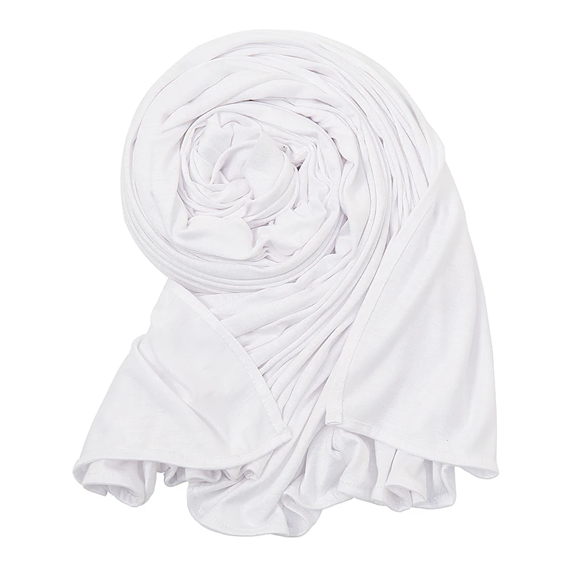 Cotton Jersey Instant Hijab Scarf Muslim Fashion Plain Wraps Soft Women's Head Hood Scarf Elasticity Shawls Underscarf Headscarf