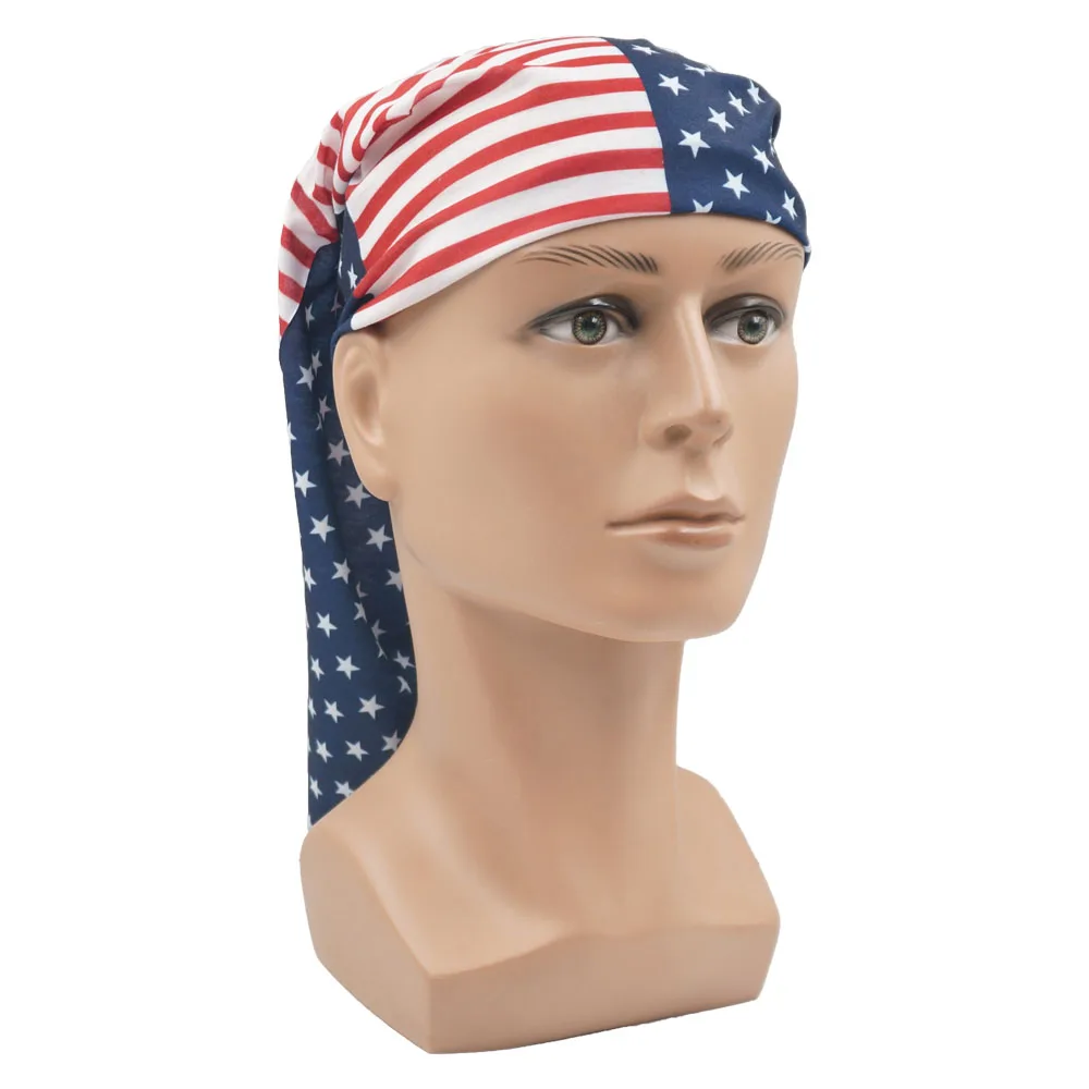 Flag of United States Bandana Neck Gaiter Unisex USA America Flag Pattern Headscarf Hiking Headband Cycling Face Cover Balaclava