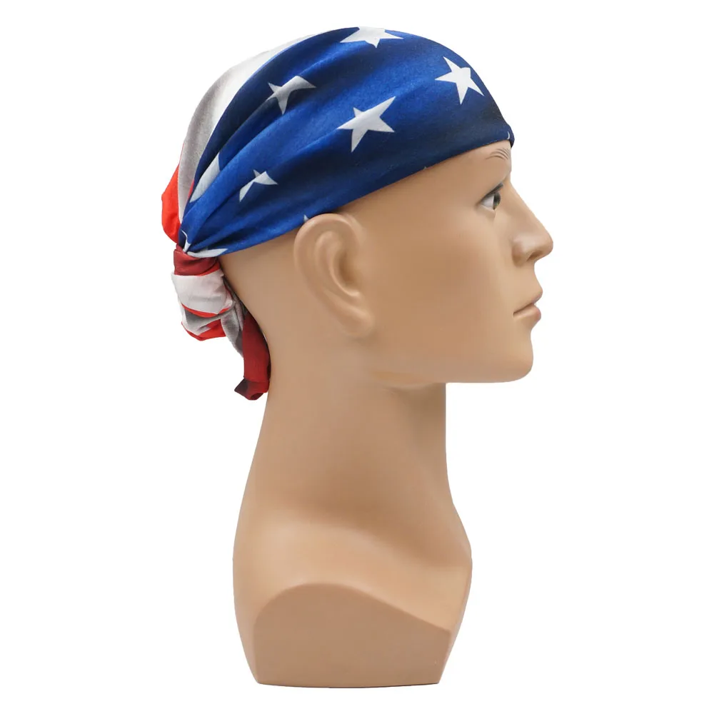 Flag of United States Bandana Neck Gaiter Unisex USA America Flag Pattern Headscarf Hiking Headband Cycling Face Cover Balaclava