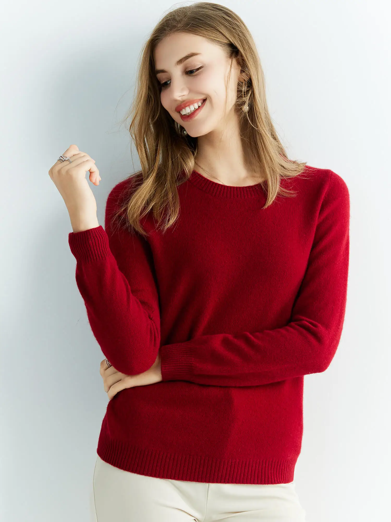 Knitted Sweaters Cashmere Sweater Women 100% Merino Wool O-Neck Vintage Pullovers 2022 Winter Autumn Jumpers Clothing Top Female