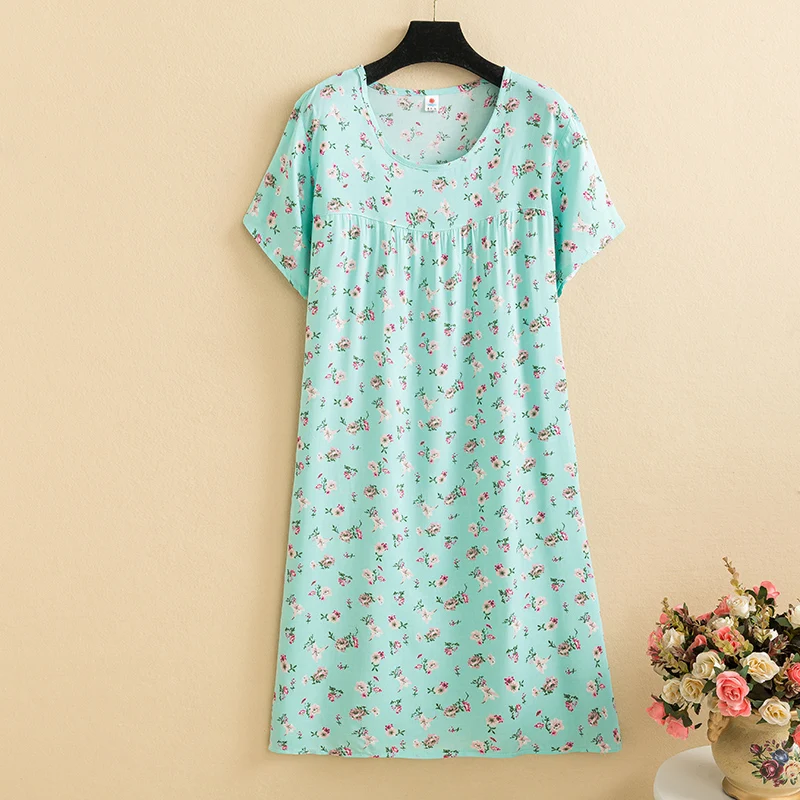 New 2026 Casual Vintage Summer Dress For Women Print Flowers Short Sleeve O-neck Dresses printing Ladies Party Dress