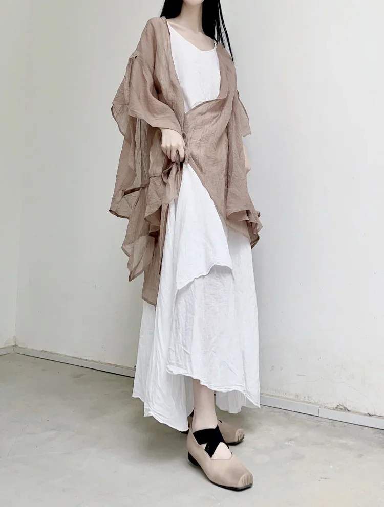 UMI MAO Chinese Style Coat 2023 Spring Summer New Design Clear Cold Wind Flowing Sun Protection Shirt Cardigan Overcoat