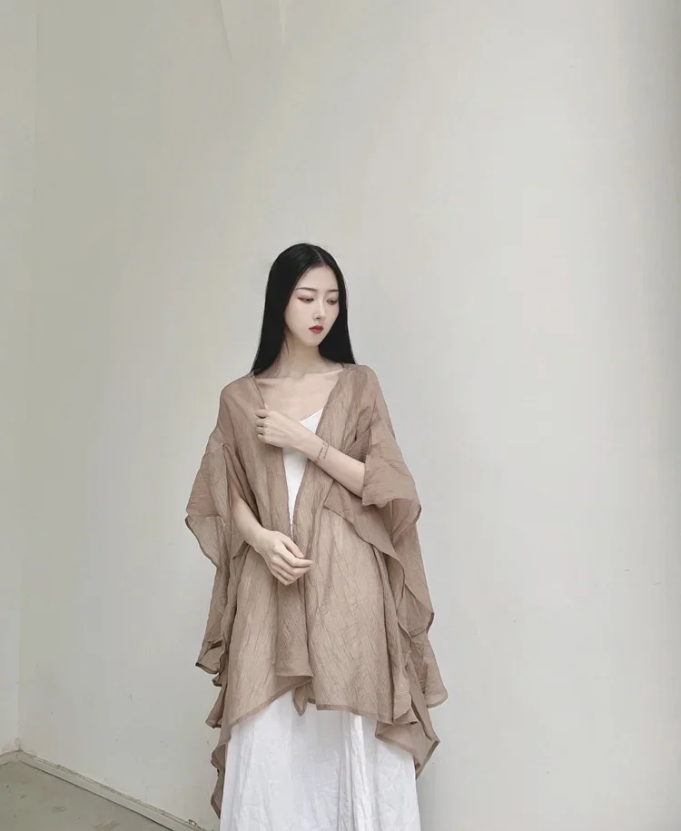 UMI MAO Chinese Style Coat 2023 Spring Summer New Design Clear Cold Wind Flowing Sun Protection Shirt Cardigan Overcoat