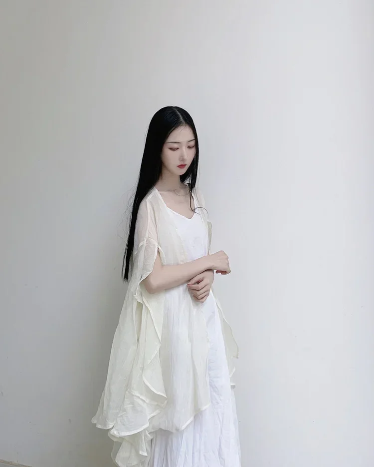 UMI MAO Chinese Style Coat 2023 Spring Summer New Design Clear Cold Wind Flowing Sun Protection Shirt Cardigan Overcoat
