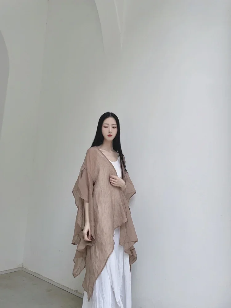 UMI MAO Chinese Style Coat 2023 Spring Summer New Design Clear Cold Wind Flowing Sun Protection Shirt Cardigan Overcoat
