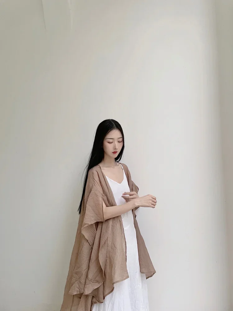 UMI MAO Chinese Style Coat 2023 Spring Summer New Design Clear Cold Wind Flowing Sun Protection Shirt Cardigan Overcoat