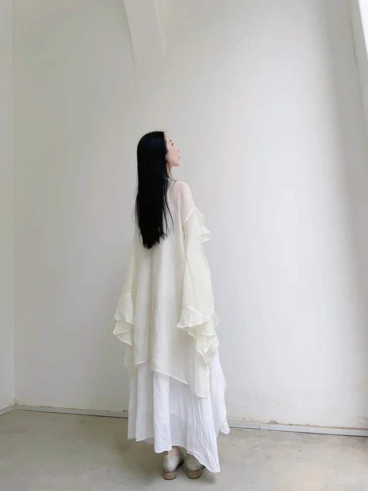 UMI MAO Chinese Style Coat 2023 Spring Summer New Design Clear Cold Wind Flowing Sun Protection Shirt Cardigan Overcoat