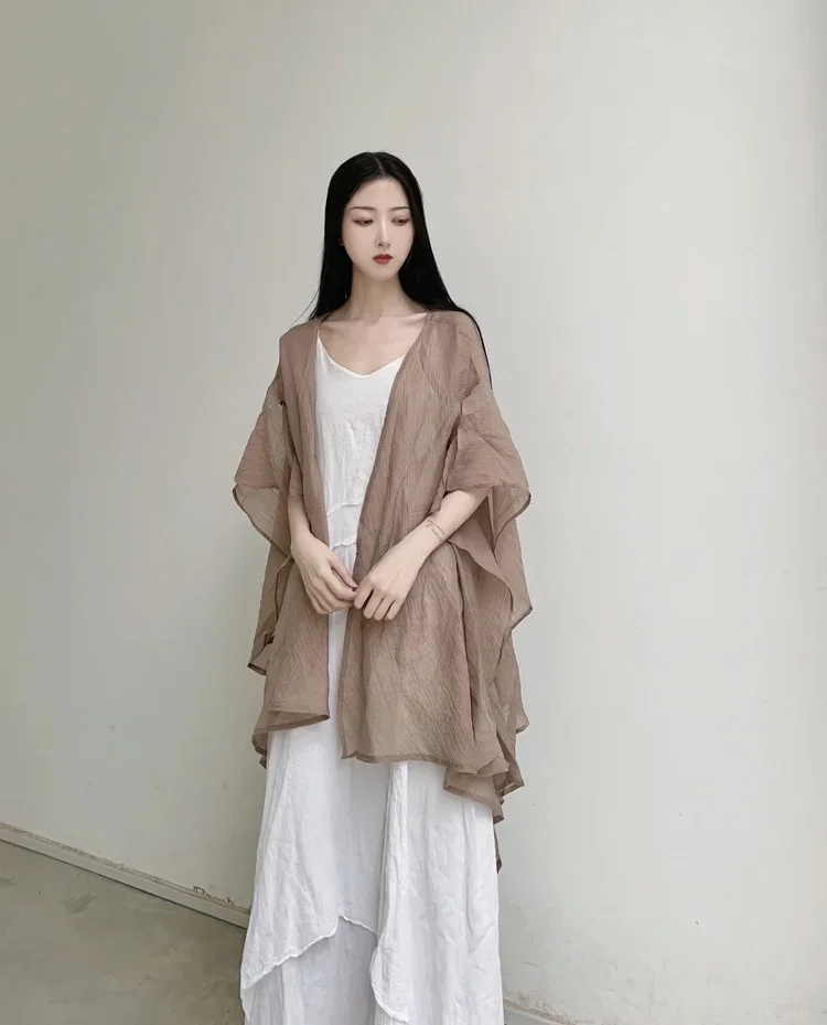 UMI MAO Chinese Style Coat 2023 Spring Summer New Design Clear Cold Wind Flowing Sun Protection Shirt Cardigan Overcoat