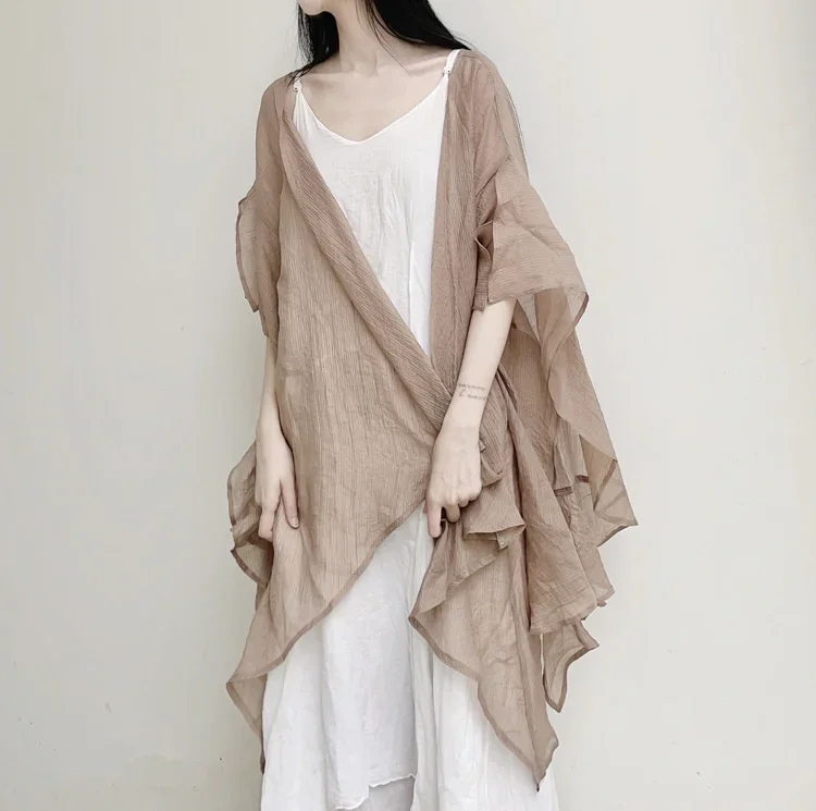 UMI MAO Chinese Style Coat 2023 Spring Summer New Design Clear Cold Wind Flowing Sun Protection Shirt Cardigan Overcoat