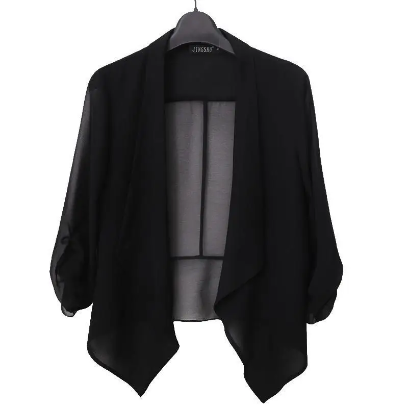 New Summer 2025 Women Sun Protection Capes Loose Shawl Thin Chiffon Kimono Jacket Women Sunscreen Beach Cardigan Bikini Coverup