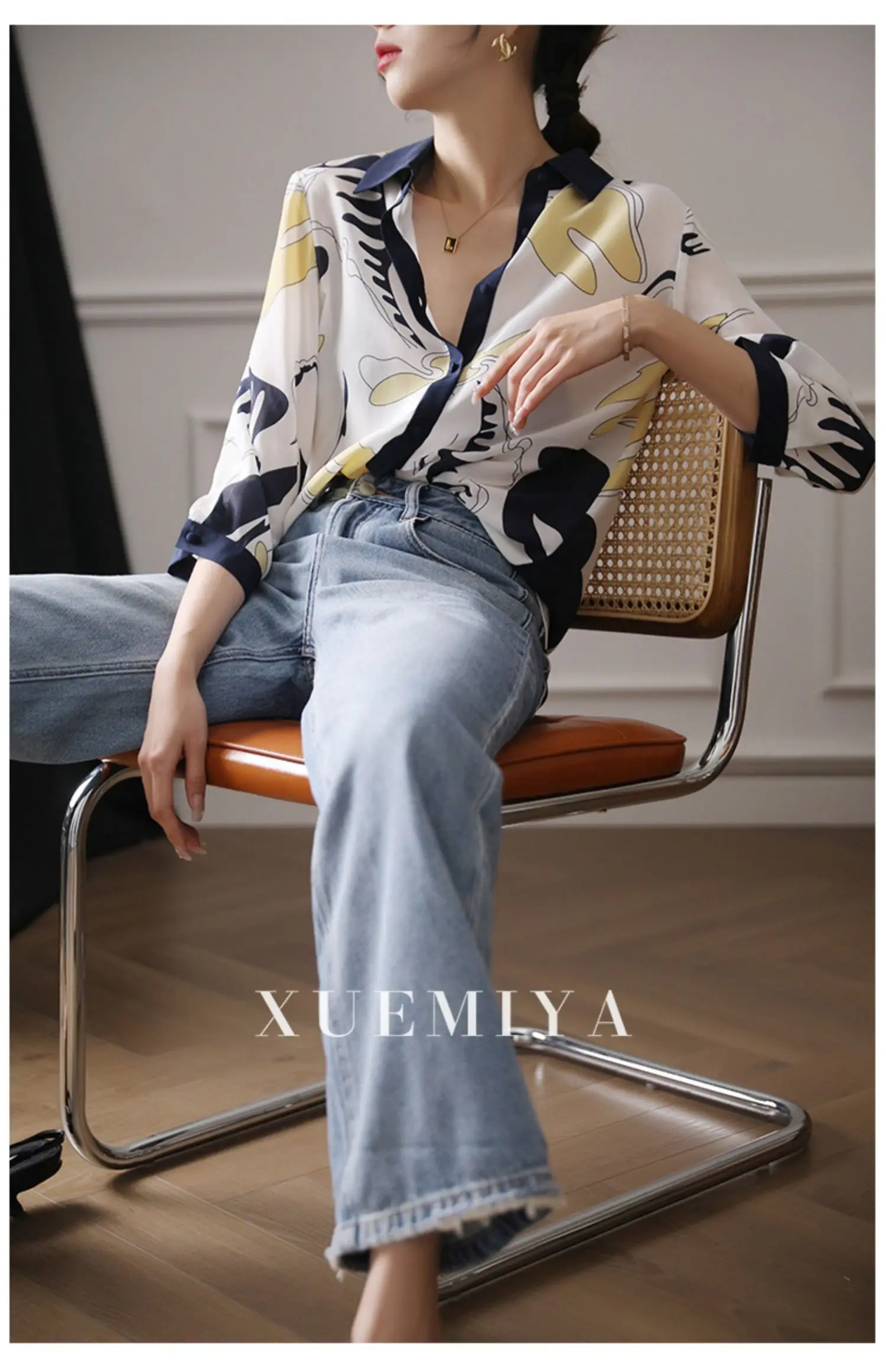 Fashion ladies shirts France style woman blouses 2025 Spring Summer half sleeve Tops blusa mujer