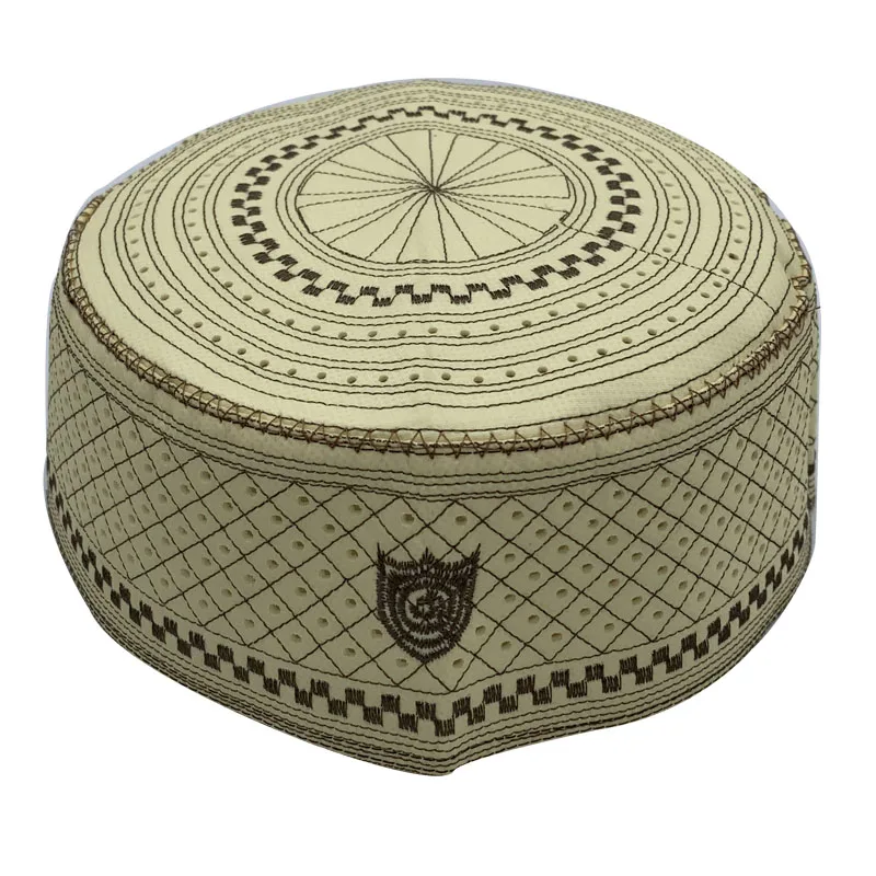 Muslim Men Prayer Hat Cotton Embroidery Men's Islam Ramadan Hats Islamic Clothing Accessories Caps Arabia Middle East Cap