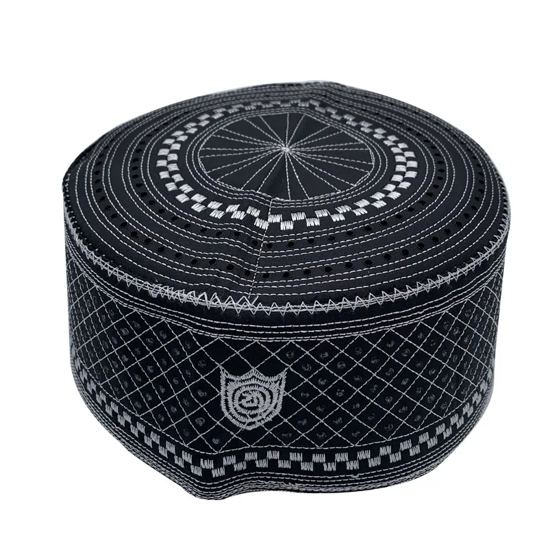 Muslim Men Prayer Hat Cotton Embroidery Men's Islam Ramadan Hats Islamic Clothing Accessories Caps Arabia Middle East Cap