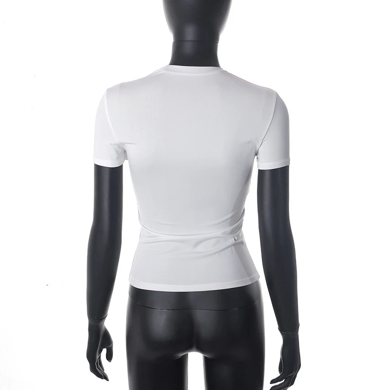 2025 Spring New Short Sleeve T-Shirt Women Solid Simple Casual Soft All-Match Hot Basic Crop Tops Tees Summer Fashion