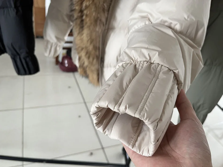 MAOMAOKONG 2026 Winter Women Warm White Duck Down Jacket Natural Real Fox Fur Collar Hood Puffer Coat Thick Luxury Outerwear